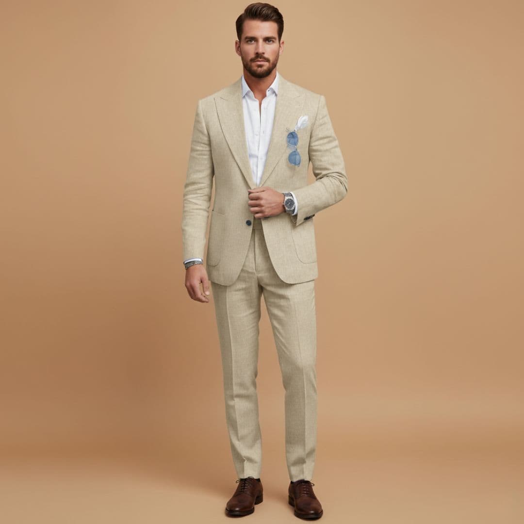 Slim men's suit | blazer set with notch lapel — image 11