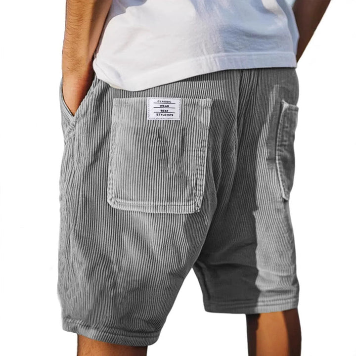 Shorts pour homme en velours côtelé avec poches — Gris