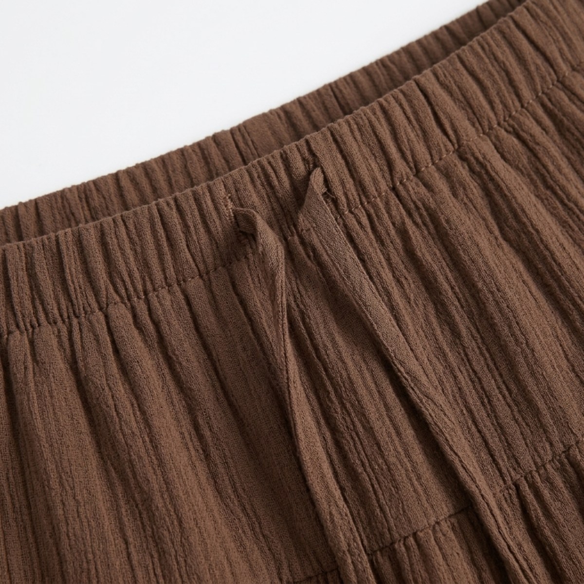 Plus size long skirt for women with panels and drawstring — image 10