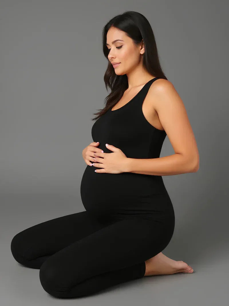 Sleeveless Maternity Jumpsuit — product view