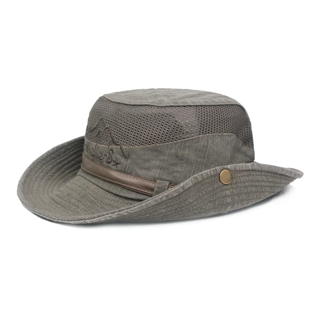 Bucket Hat Bush Hat for Fishing and Outdoor Hiking — Army Green
