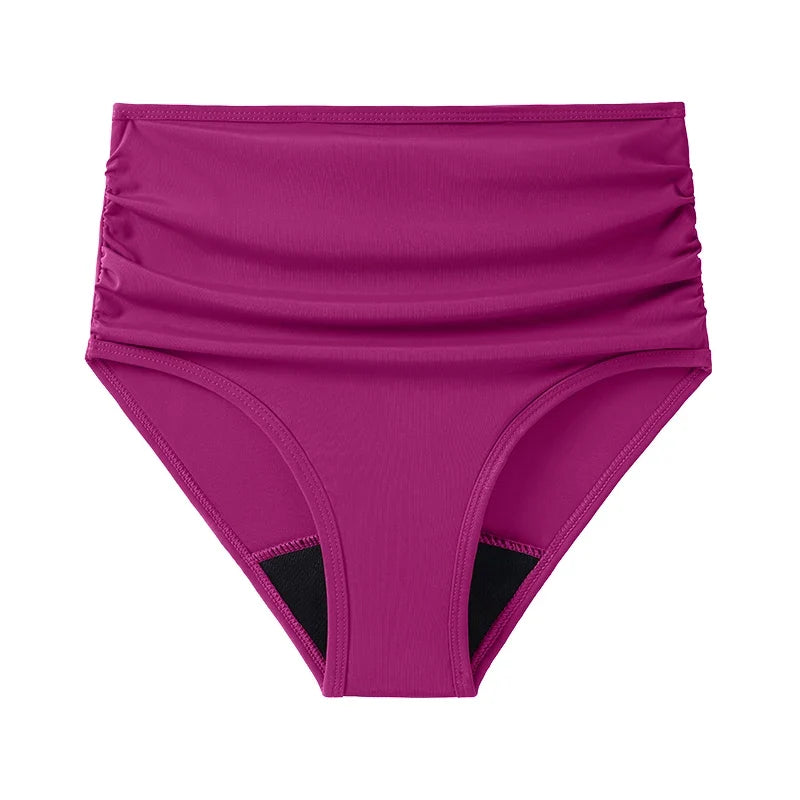 High-Waisted Period Swim Shorts — image 9