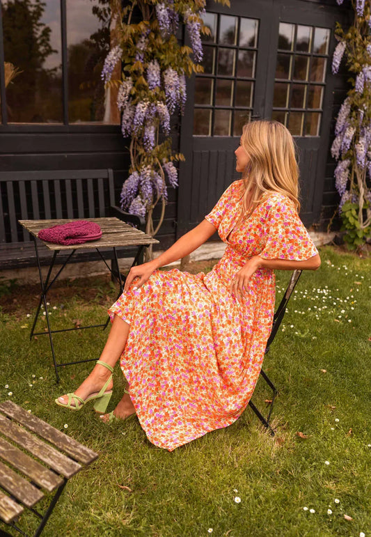 Maxi Dress with Ruffle Print — product view