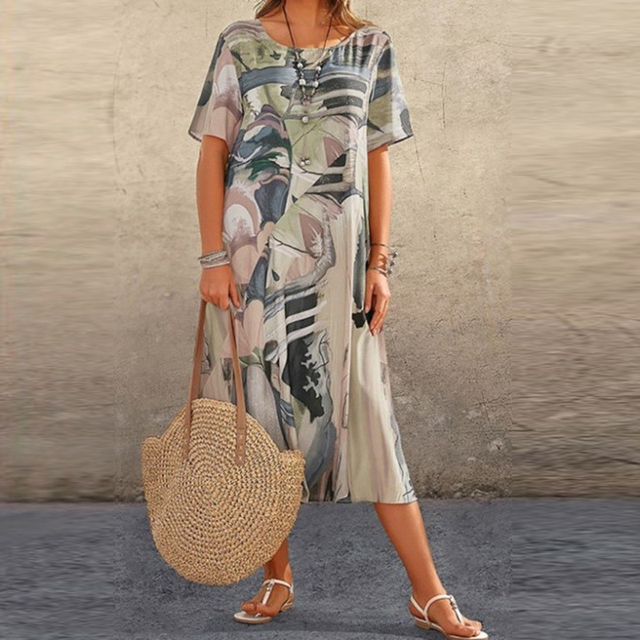 Flared Dress with Patterns — image 5