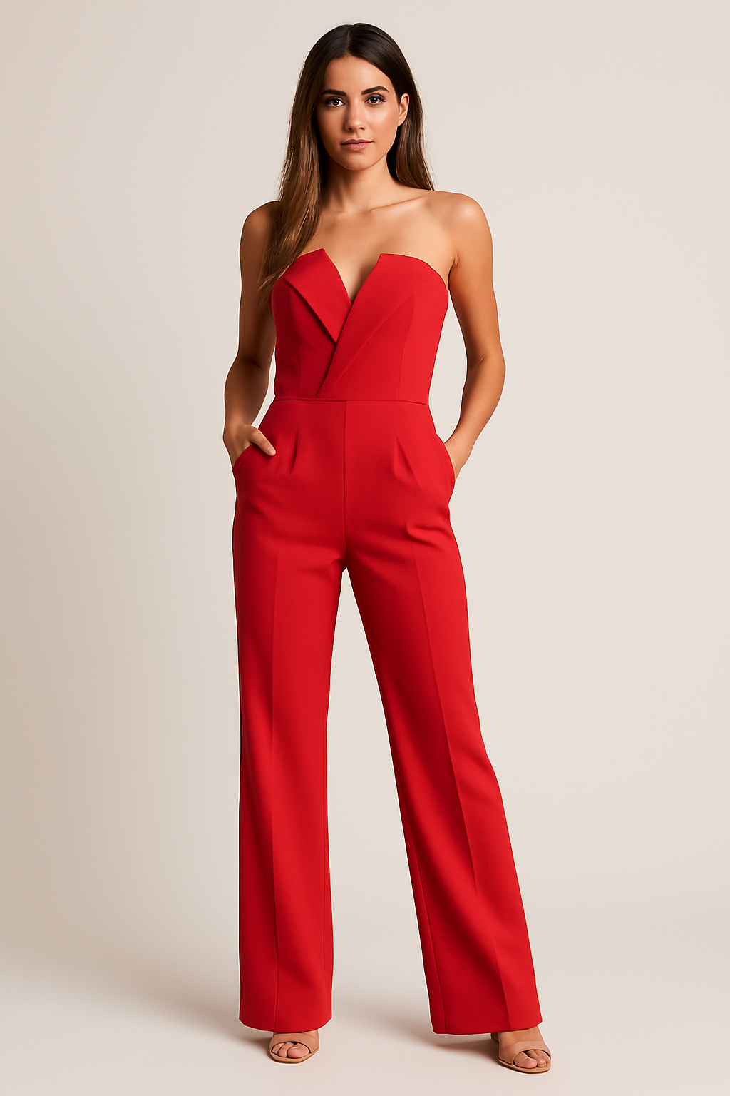 Sleeveless Tuxedo Jumpsuit — image 3