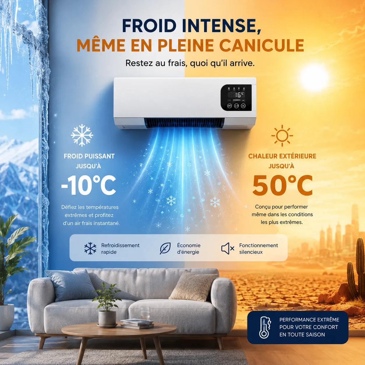Wall-Mounted Heating and Ventilation Device 2000 W with Remote Control and 3 Speeds — image 6