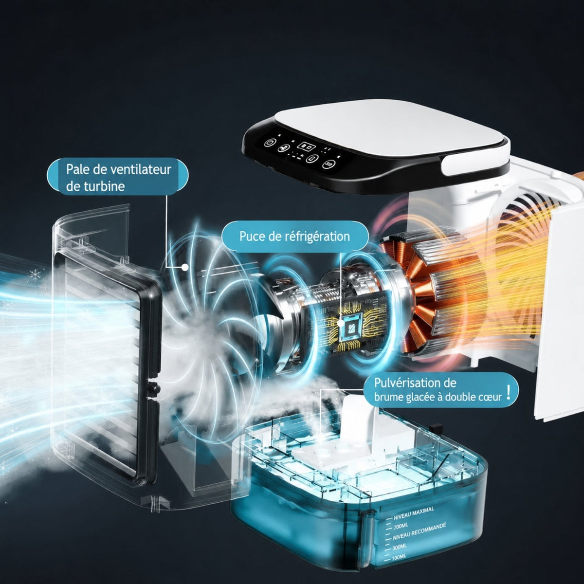 Compact USB Cooling Fan with Humidification and 3 Speeds — image 10