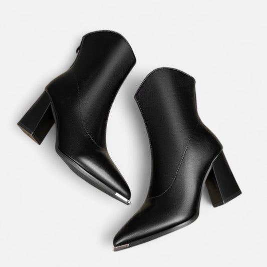 Women's Chelsea Boots with High Heel — Black