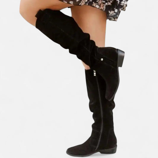 Women's Ankle Boots Soft Shaft Casual Elegant Style — Black