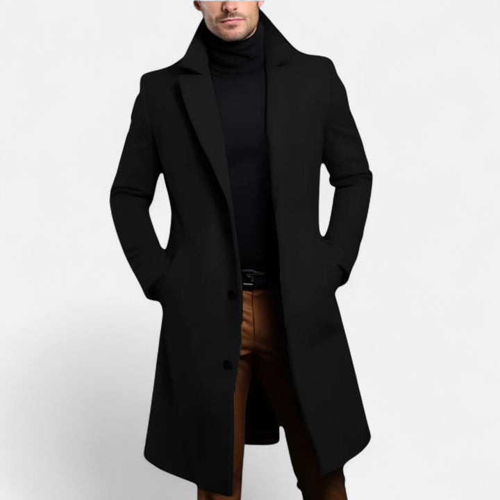 Manteau pour homme à coupe structurée — Noir