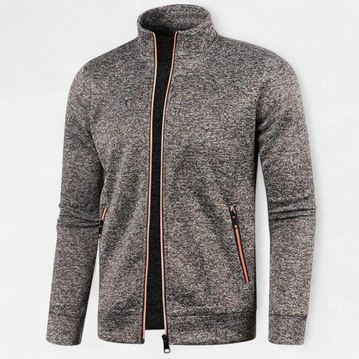 Men's Zip-Up Knit Cardigan Timeless Elegance — image 12