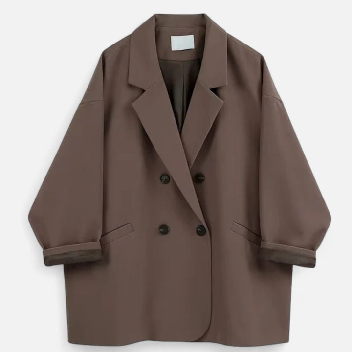 Blazer für Damen in Oversized-Silhouette — Kastanienbraun
