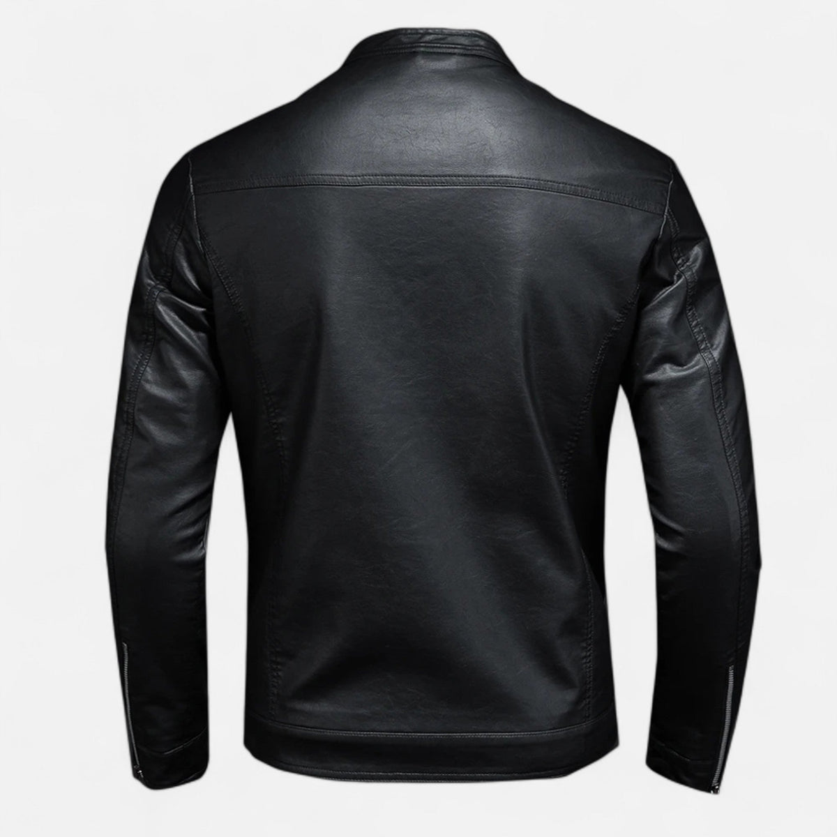 Men's Biker Style Jacket Slim Fit — image 4