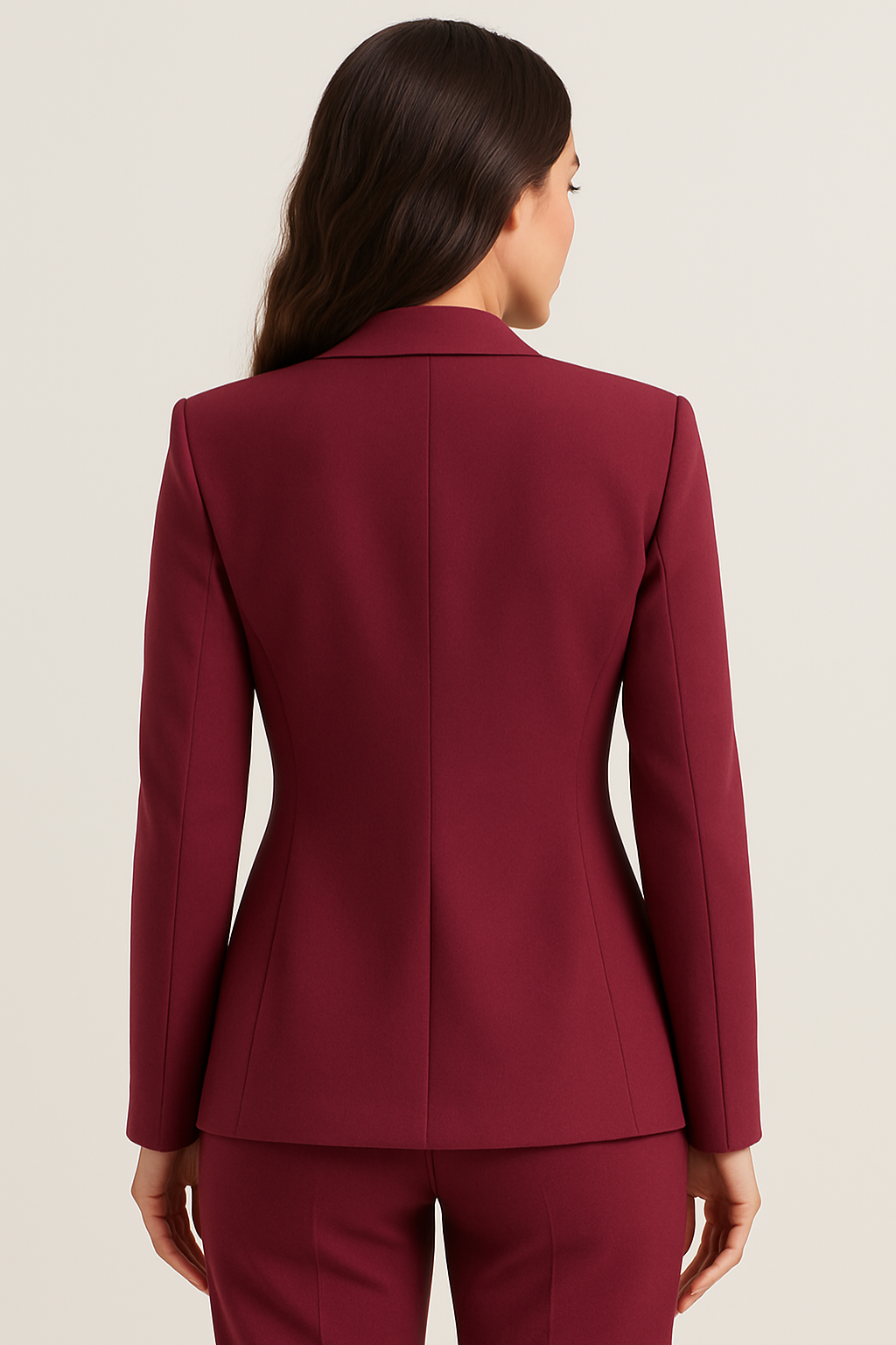 Women's Blazer – Single-Breasted Notched Collar Flap Pockets — product view
