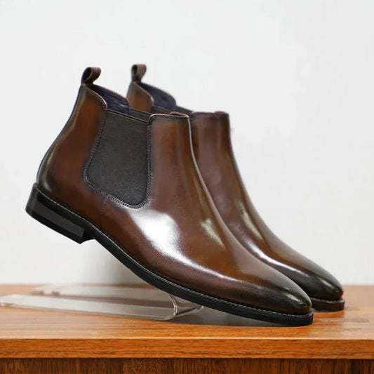 Men's Chelsea Boots with Cushioned Sole — Brown