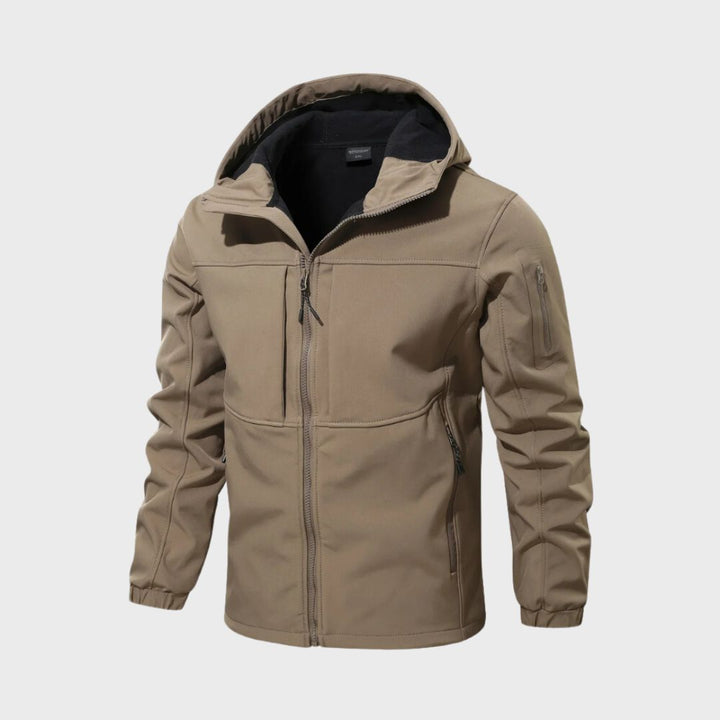 Veste pour homme avec fermeture zippée et poches zippées — Kaki