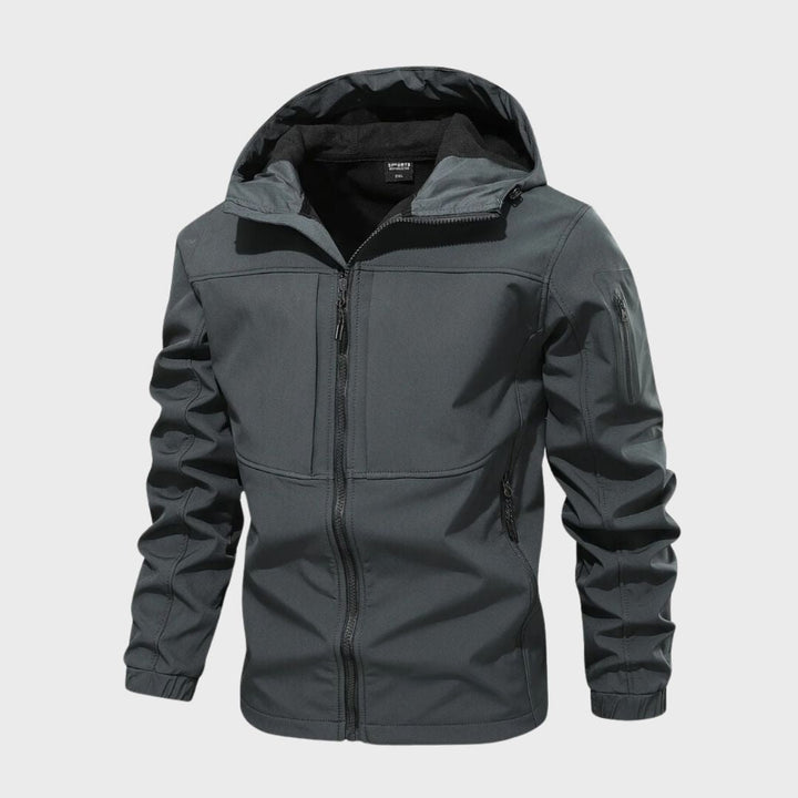Veste pour homme avec fermeture zippée et poches zippées — Gris