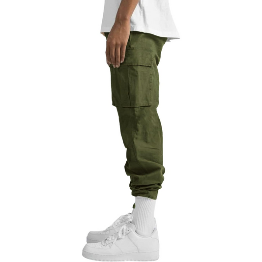 Men’s Cargo Pants – Multiple Pockets, Adjustable Waist, Relaxed Fit — product view