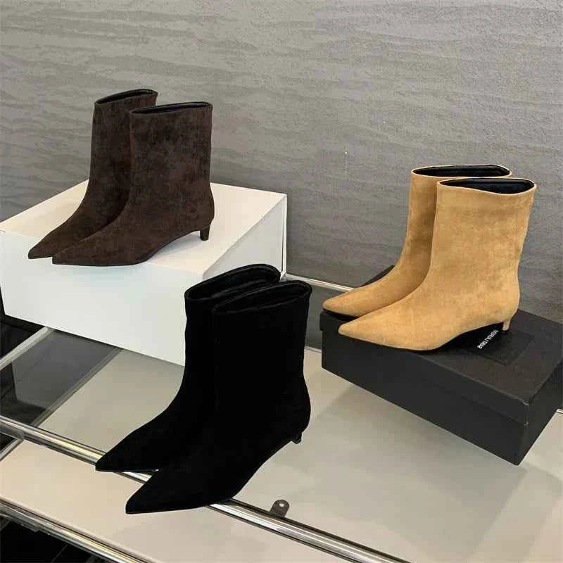 Women’s Ankle Boots – Pointed Toe, Stiletto Heel, Elegant Cut, Timeless Style — image 5