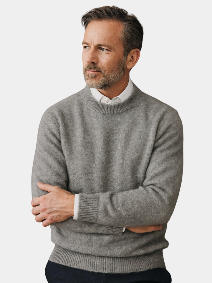 Men’s Sweater – Soft Knit and Timeless Slim Fit — Grey