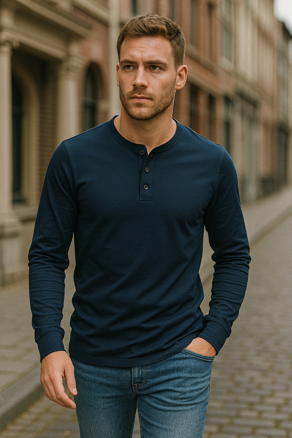 Men’s Shirt – Long-Sleeved, Button-Down, Comfortable Everyday Fit — image 9