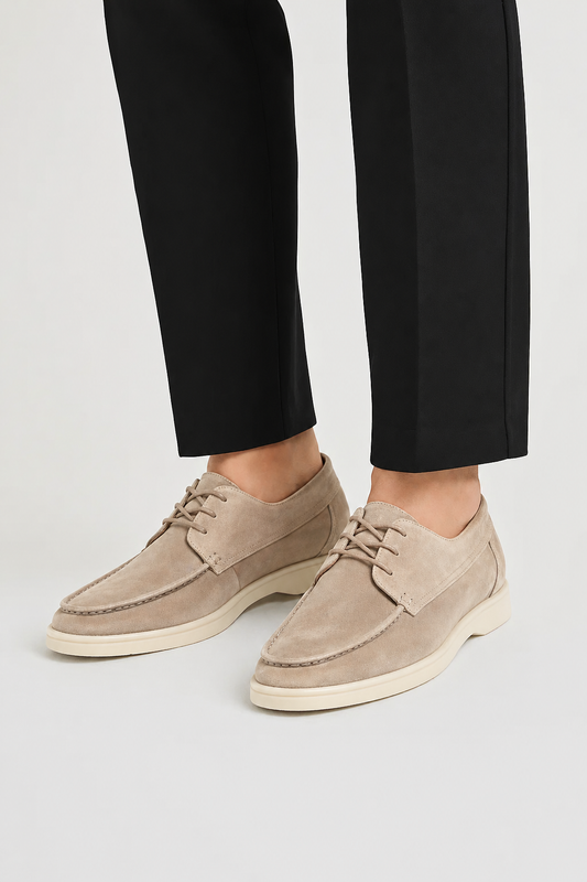 Men’s Loafers – Laces and Classic Shape for Refined Everyday Style — Beige
