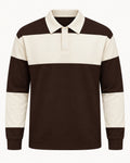 Men's Long Sleeve Polo Shirt in Brown - principal