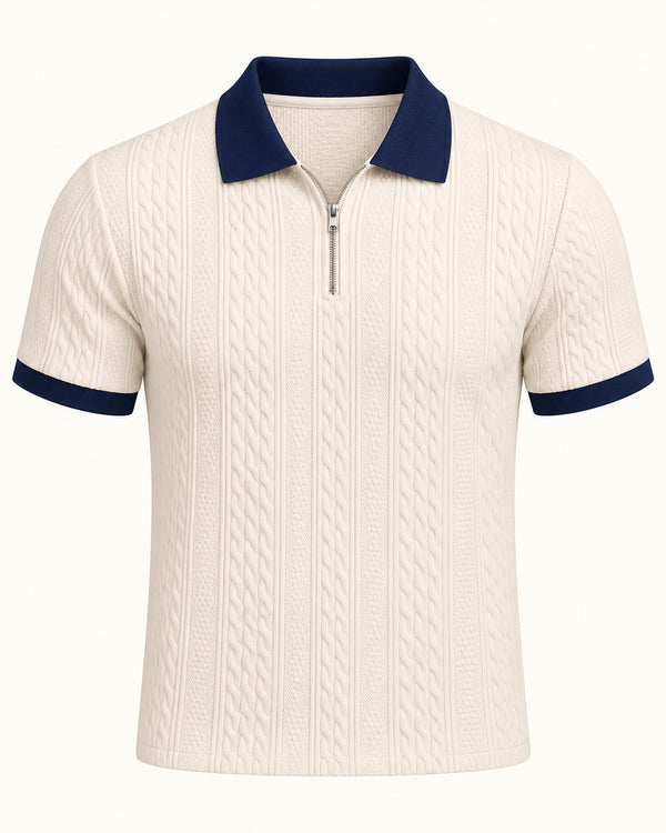 Men's Short Sleeve Polo Shirt in Apricot - principal