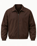 Men's Lightweight Collared Jacket in Coffee Brown - principal