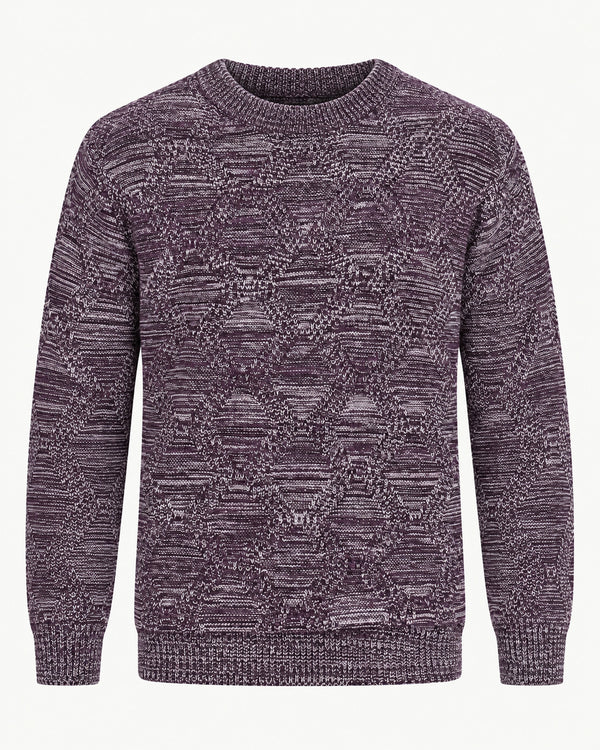 Men's Long Sleeve Crew Neck Jumper in Multicolor - principal