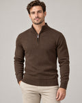 Men's Long Sleeve Jumper - Coffee Brown in Coffee Brown - principal