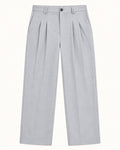 Men's Pleated Trousers in Light Grey - principal