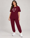 Women's Co-ord Set in Burgundy - principal