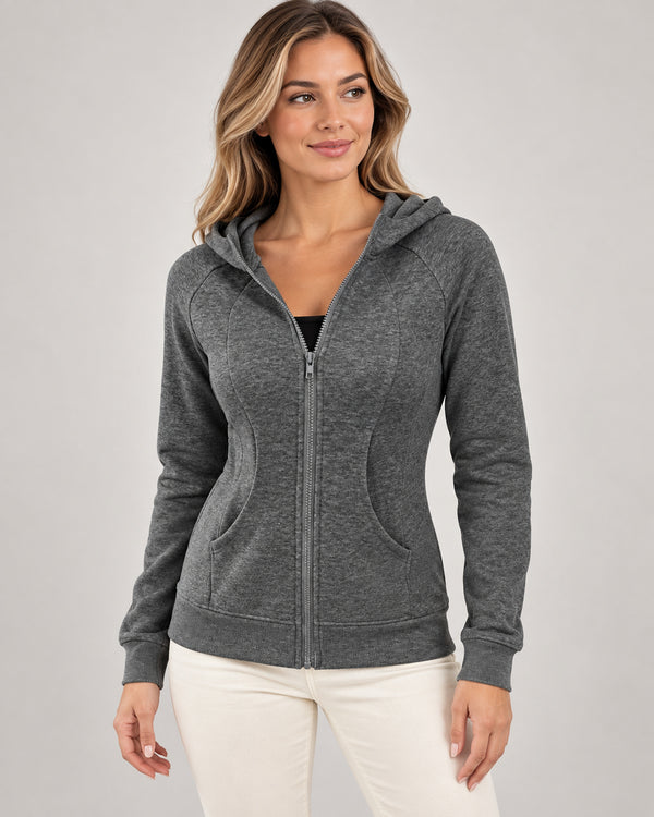 Women's Sweatshirt in Dark Grey on a neutral background