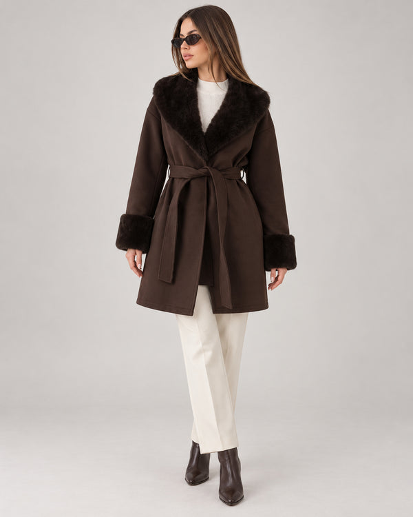 Women's Jacket in Brown on a neutral background
