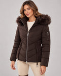 Women's Jacket in Brown on a neutral background