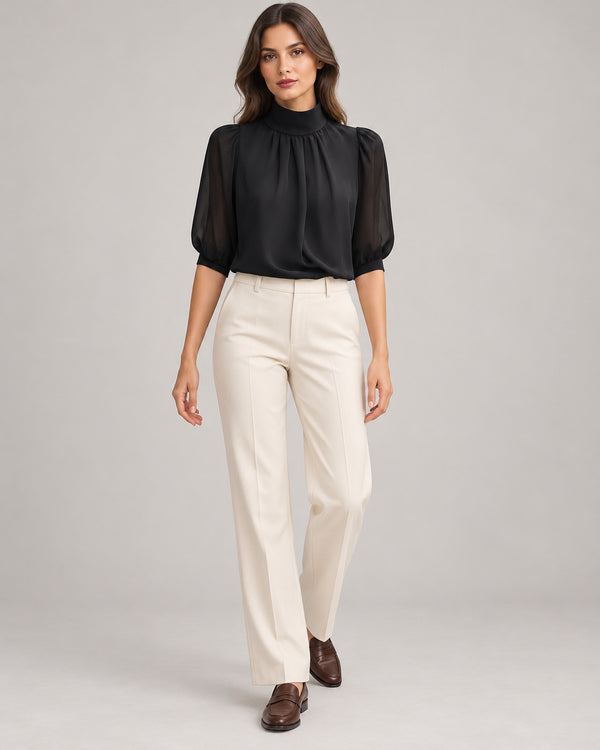 Women's Shirt in Black on a neutral background