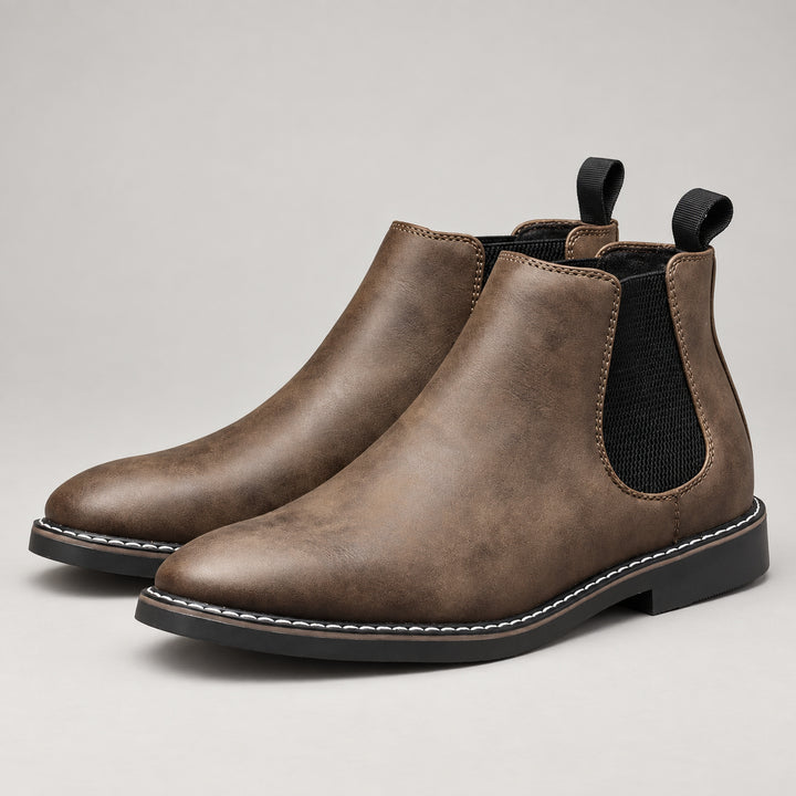 Chelsea boots for men with lining — Mocha