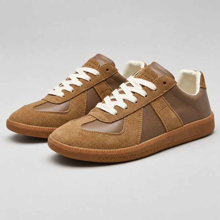 Trainers for men with vintage styling — Brown