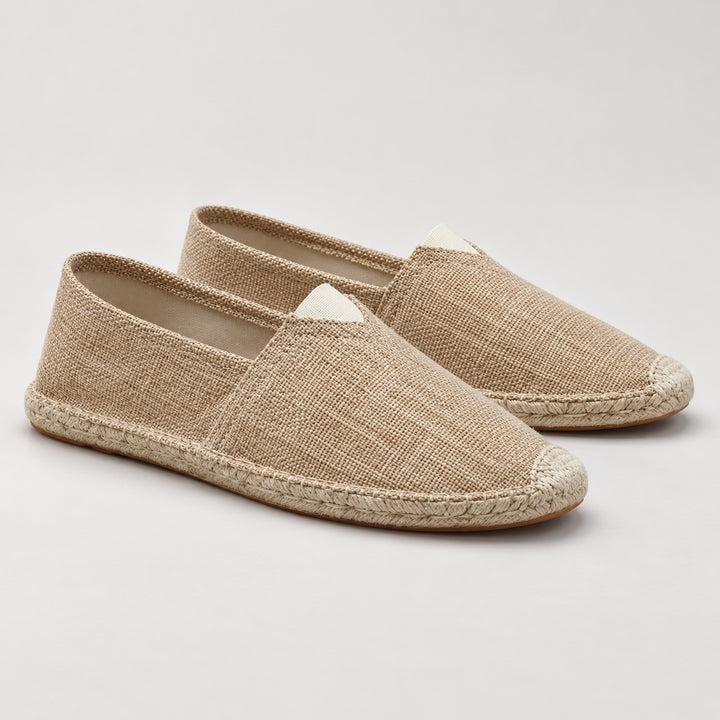 Espadrilles for men in canvas with a slip on design — Khaki