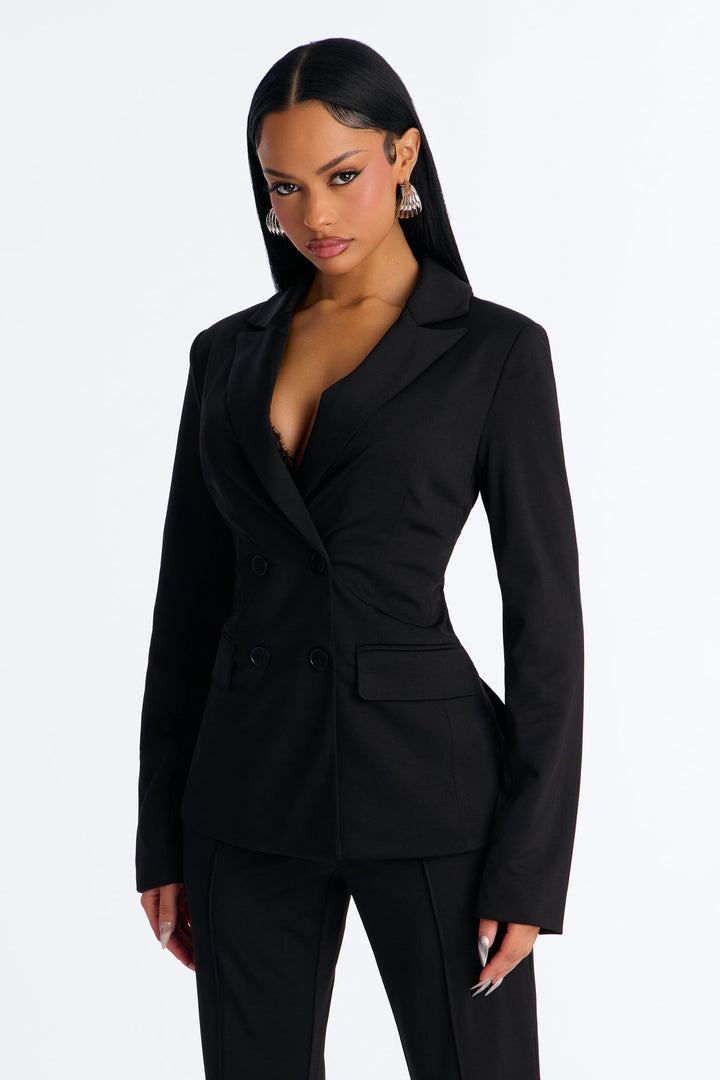 Women's Double-Breasted Blazer and Pants Set | Yvezi — 2