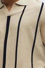 Men's Striped Viscose Polo Shirt — Short Sleeve | Yvezi — 4