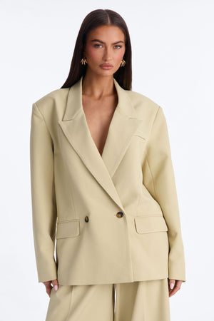 Women's Oversized Double-Breasted Blazer — Long Sleeve | Yvezi — 1