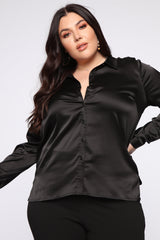Women's Top — Button Down, Long Sleeve | Yvezi — 4