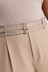 Women's Belted Wide Leg Pants | Yvezi — 15