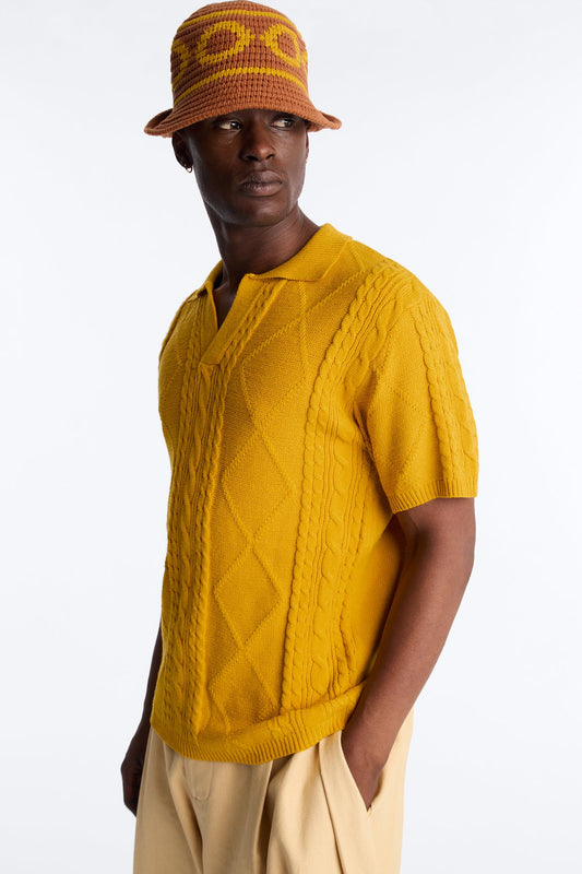 Men's Knit Polo Shirt — Short Sleeve | Yvezi — 1