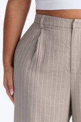 Women's Pleated Wide Leg Cotton Pants | Yvezi — 7