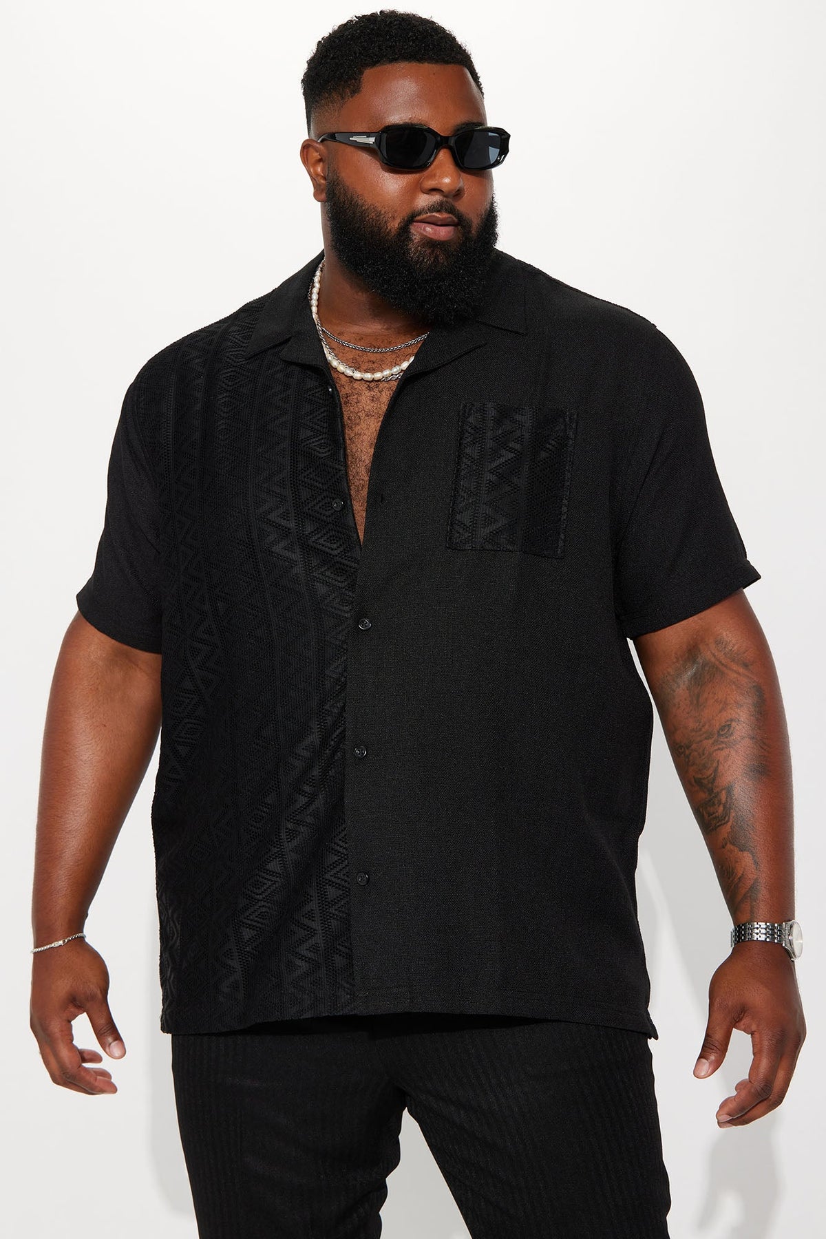 Men's Crochet Shirt — Short Sleeve | Yvezi — 2