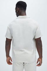 Men's Linen Shirt — Short Sleeve | Yvezi — 25