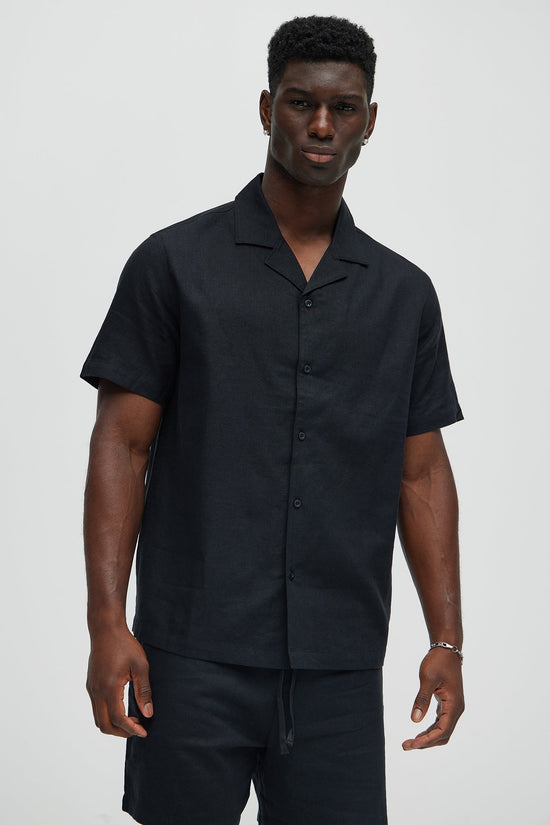 Men's Linen Shirt — Short Sleeve | Yvezi — 1